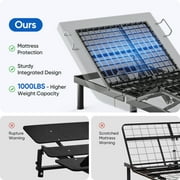 Cottinch Upgrade Adjustable Bed Frame Metal Bed Base with Remote,Head & Foot Incline,Adjustable Legs,More Stable,Twin