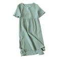 thumbnail image 2 of RYDCOT Casual Summer Dresses for Women 2025 Short Sleeve Women Nightgowns Soft Comfy Lightweight Sleepwear Lounge Dress Pajama Dress Clearance Green, 2 of 4