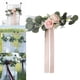 thumbnail image 4 of Respaldo de silla Flor artificial Cintas florales Decoración PEW Decoración de artificial rústica Accesorios de fotografía para rosado Macarena boda, 4 of 8