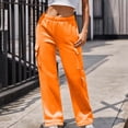 thumbnail image 2 of YYDGH Womens Cargo Sweatpants Wide Leg High Waisted Fall Pants for Women 2023 Baggy Y2k Fleece Lined Joggers with Pockets, 2 of 9