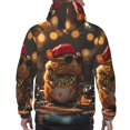 thumbnail image 7 of Fotbe Men's Hoodie with Hip-Hop Guinea Pig. Pattern - Kangaroo Pocket Pullover Hooded Sweatshirt, Perfect for Daily Wear, Travel, and Home-Medium, 7 of 7