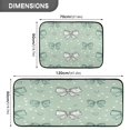 thumbnail image 3 of 2-Piece Kitchen Rugs Set Non-Slip Mats Carpet Floor for Kitchen, Bathroom (19.7"x27.6" & 19.7"x47.2") Green and Mint Bows, 3 of 7