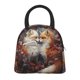 thumbnail image 1 of Fotbe Romantic Flower Fox Couple Bolsa de Almuerzo con Estampado, Lonchera Aislada, Contenedor de Comida Reutilizable Tipo Cooler a Prueba de Fugas, 1 of 6