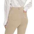 thumbnail image 3 of Pantalones de yoga VIMPEP de pierna recta con bolsillos, cintura alta, color caqui, XS, 3 of 6