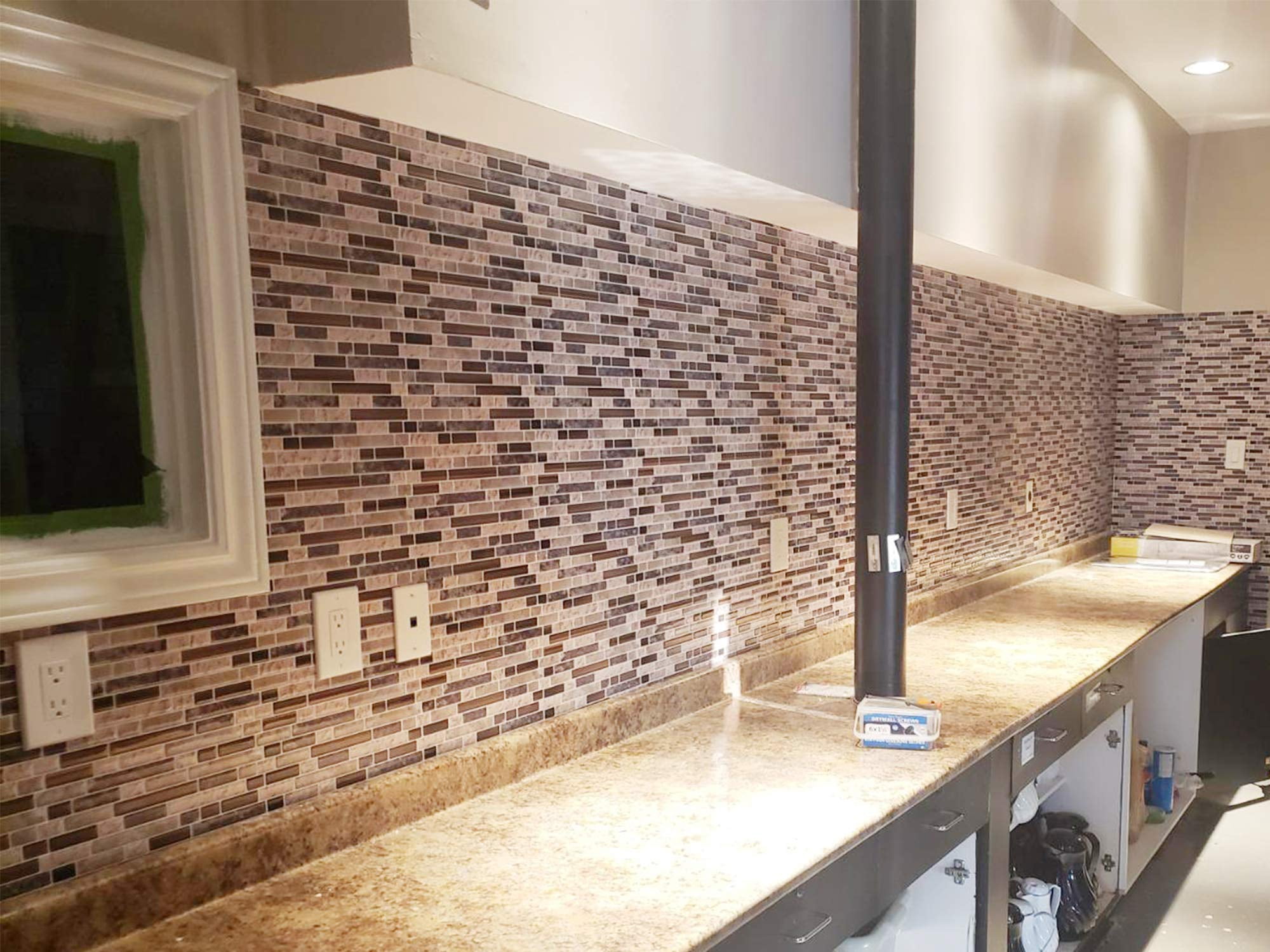 10-sheet Peel And Stick Wall Tile  Self-adhesive Kitchen Backsplash In Sandstone (thicker Design)