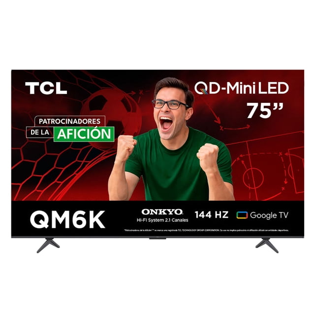 TV TCL 75 pulgadas 4K QLED Smart 75QM6K