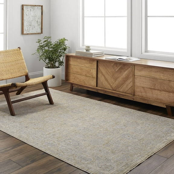 Livabliss Area Rugs for Living Room, 5x7 Avant Garde Traditional Dusty Sage Rug, Bedroom Dining Room Home Decor Stain Resistant Carpet (5' x 7'5")