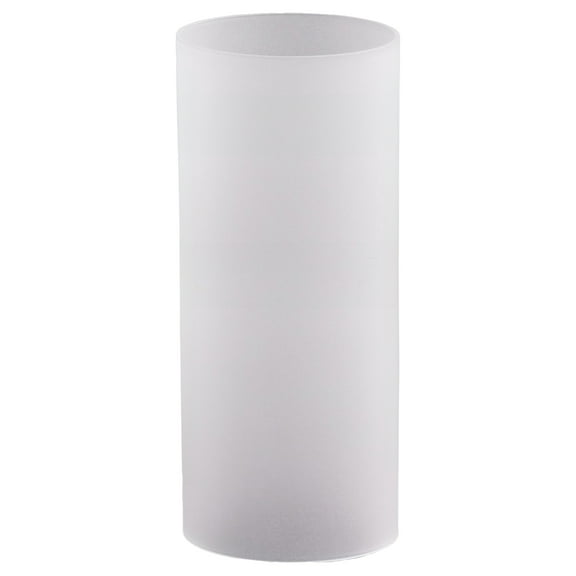 WGV Frosted Glass Hurricane Candle Shade Chimney Tube  - 5" Wide x 14" Height, Good quality, Heavy Weighted Base - 1 Pc