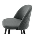 thumbnail image 6 of Bar Stool Chair Barstool, Set of 2, Fabric, Metal, Grey Gray, Modern Contemporary Urban Design, Bar Pub Cafe Bistro Hotel Restaurant Hospitality, 6 of 10