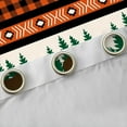 thumbnail image 4 of Manfei Jungle Bear Pine Black Out Curtains,Rustic Western Aztec Curtains Pack of 2 (42x63 Each),Orange Black Grid Bedroom Curtains For Boy,Microfiber Bedroom Decor, 4 of 6