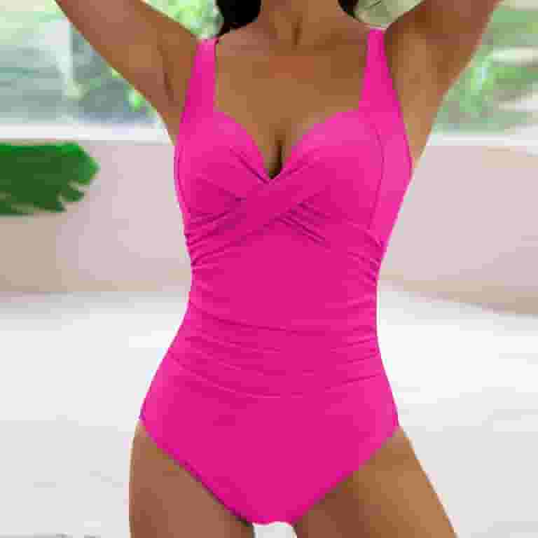 TrendVibe365 One Piece Swimsuits for Juniors Padded High TrendVibe365 One Piece Swimsuits for Juniors Padded High