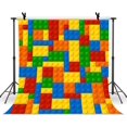 thumbnail image 5 of Building s Backdrop Toy Bricks Photography Background for Kids Party 6X6FT Party Supplies Photo Booth Props, 5 of 5