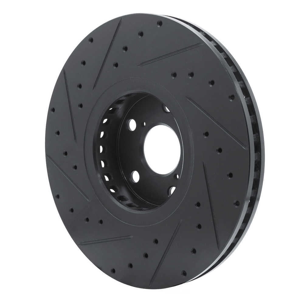 Dynamic Friction Company 633-75053D DFC Brake Rotor - Drilled And Slotted - Black