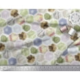 thumbnail image 2 of Soimoi Georgette Viscose Fabric Geometric & Leaves Patchwork Printed Fabric 1 Yard 42 Inch Wide, 2 of 3