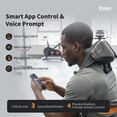 thumbnail image 4 of ibreo Shiatsu Neck Shoulder and Back Massager with Heat, Smart App-enabled, 8 Extra-Wide Bionic Heads, Customizable Massage Mode & 4D Deep Tissue Kneading for Pain Relief Fitness Sport, 4 of 7