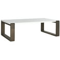 thumbnail image 3 of SAFAVIEH Bartholomew Scandinavian Lacquer Coffee Table White / Dark Brown, 3 of 5