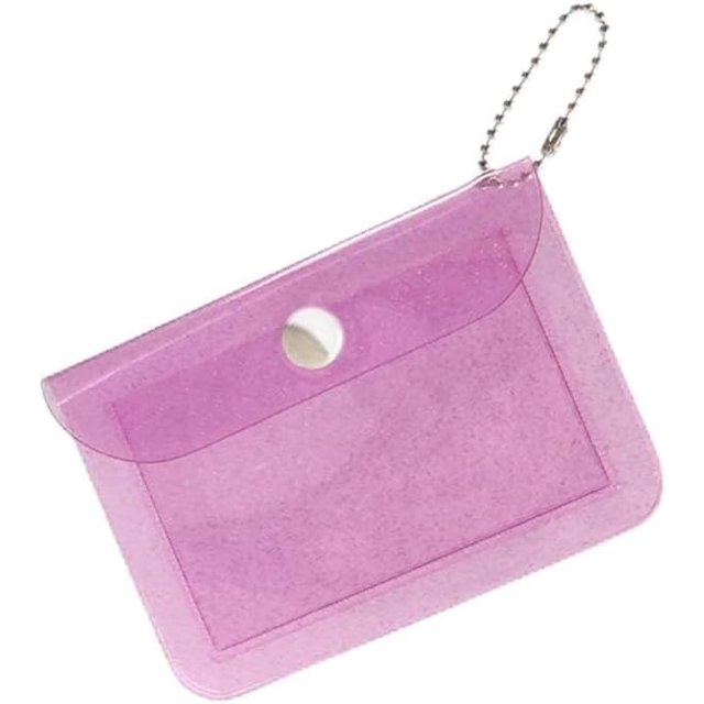 HUGFEGWE Mini Photo Card Holder, PVC Card Holder Bag, Small Wallet Transparent Portable Coin Purse Key Ring Bag Pendant Card Storage Bag(02) U2537-14112