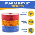thumbnail image 5 of Toysery Multicolor Raffle Tickets for Party | 6000 Tickets (3 Double Rolls of 2000 Tickets Roll), Consecutively Numbered Fundraiser 50/50, 5 of 9