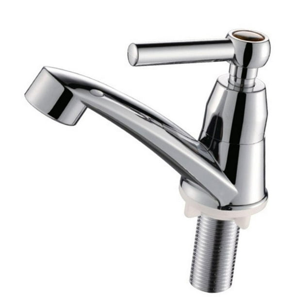 Grifo mezclador para lavabo de cocina con una sola manija de plástico. manejar un