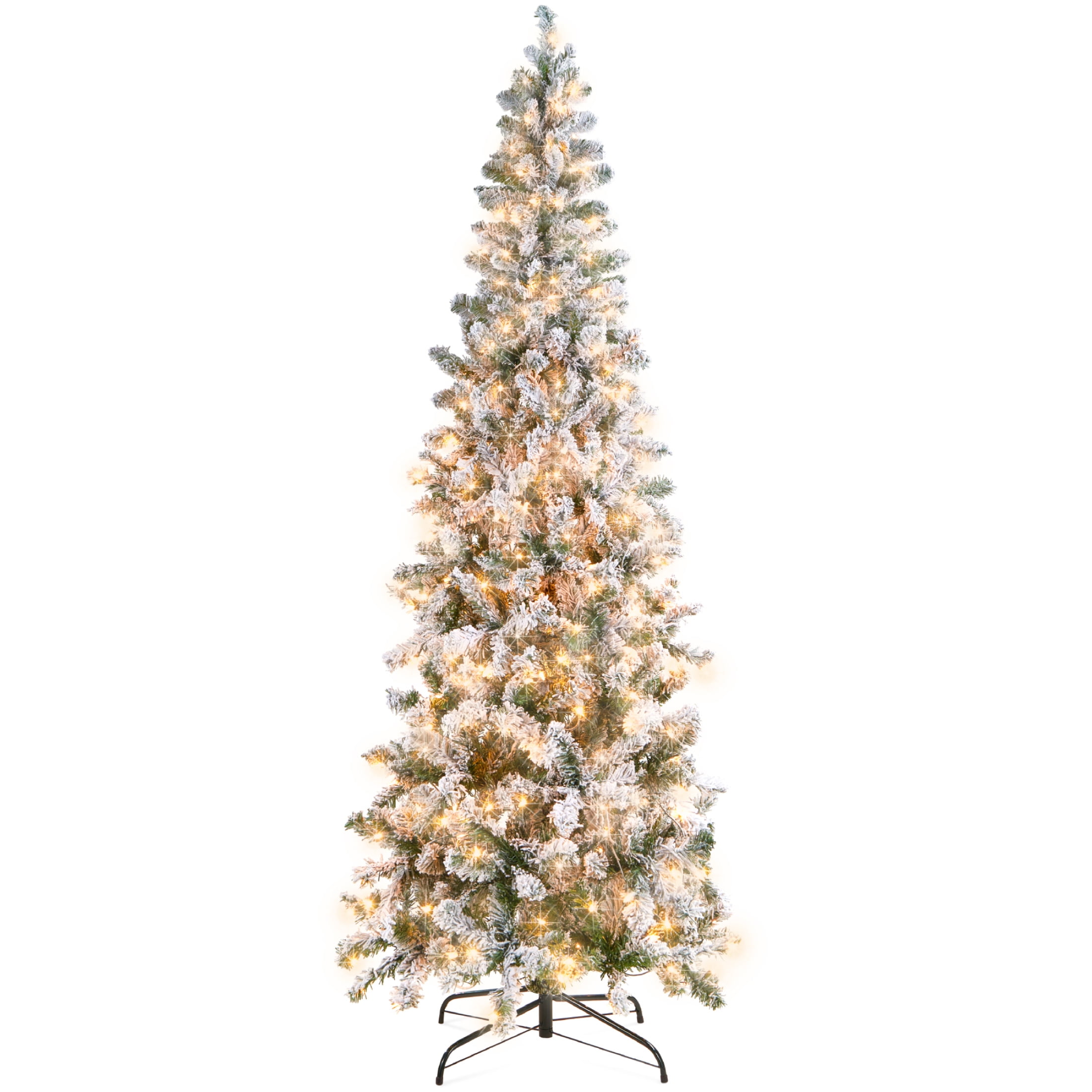 himaly 6feet Christmas Tree Artificial,720Tips Snow Flocked Christmas Pine Tree with Metal Stand,52Pine Cone,52Red Berries,Perfect for Xmas Decoration Indoor/Outdoor Holiday