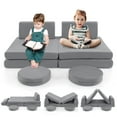 thumbnail image 1 of Gymax Ensemble Modulaire de Canapé de Jeu en Mousse pour Enfants 6 Pcs avec Housses Lavables Sofa de Jeu Sectionnel, 1 of 10