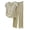 Khaki, variant on Jamicy Summer Lounge Sets for Women 2 Piece Short Sleeve Crewneck Cute Tops and Wide Leg Pants with Pockets Home Wear Set