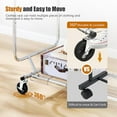 thumbnail image 5 of Heavy Duty Clothes Rack Load 530 LBS Metal Clothing Garment Rack Hang 200 pieces of clothing on Wheels Collapsible Rolling Portable & Adjustable with Hook for Hanging Clothes, 5 of 9