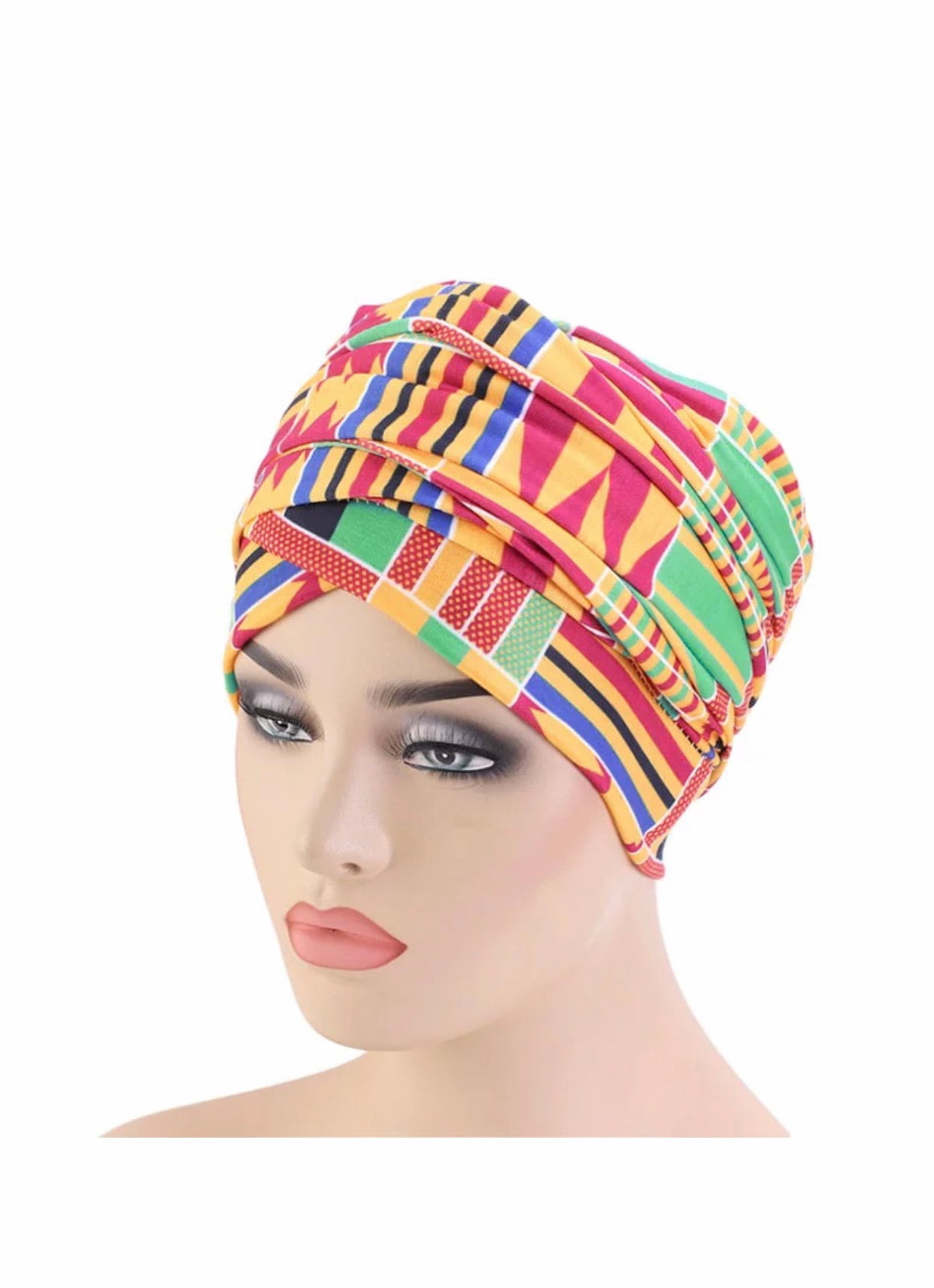 Ankara Style Women's Turban, Head Wrap, African Style Scarf, Muslim Hijab,  Indian Hair Cover, for Teens, Adults 