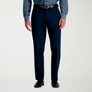 Men's Haggar® Wrinkle Free Performance Khaki Classic Fit Flat Front Pant Color: Navy Size: 36X32