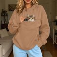 thumbnail image 2 of ZIXKCGDSE Cat Pouch Hoodie for Women Sweatshirt with Pet Pocket Carrier Pullover Fall Tops Size 4XL, 2 of 3
