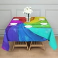 thumbnail image 3 of Rainbow Tie Dye Spiral Pattern Square Tablecloth,Waterproof Square Table Cover,Wipeable Spillproof Washable Table Cover for Home Kitchen Party Decor 42"X42"(107x107cm), 3 of 6