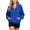 Blue, variant on Women's Fleece Quarter Snap Pullover Long Sleeve Oversized Loose Fit Casual Warm Fall Winter Sweatshirt Jacket with Pockets Drawstring Hem Yellow