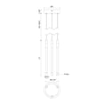 thumbnail image 2 of MP75213-BG-Kuzco Lighting-Motif - 14W 3 LED Pendant-13 Inches Tall and 5.5 Inches Wide-Brushed Gold Finish, 2 of 2
