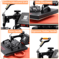 thumbnail image 4 of QinaQin 15x15 Inch Heat Press Machine, 8-in-1 Multifunction with Dual Tube Heating and Full Accessory Kit, 4 of 7