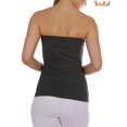 thumbnail image 7 of AllyCat 3 Pack Women's Seamless Stretch Long Bandeau Tube Top Ribbing Bottom Slimming Shirt, 7 of 7