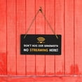 thumbnail image 2 of Don't Hog Our Bandwidth - No Streaming Here! 5x10 Hanging Plus Wall or Door Sign | Cafe Etiquette Signage, 2 of 5