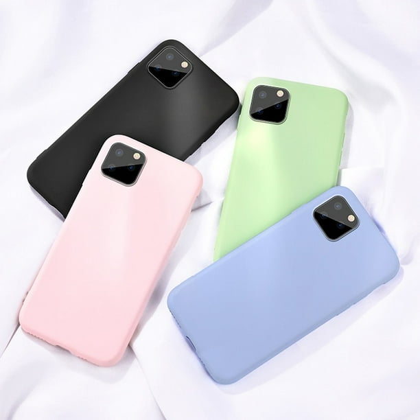 For Iphone 11 Liquid Silicone Phone Case Rubber Soft Shockproof Cover Light Purple Walmart Com