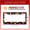 thumbnail image 3 of Evil Eyes License Plate Frame Colorful Psychedelic Eyes Print License Plate Funny Stainless Steel Rust-Proof Auto Parts Beautiful License Plate Cover Decoration Gifts Holes Screws Size 12.3" x 6.3", 3 of 14