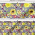 thumbnail image 2 of Soimoi Cotton Cambric Fabric Leaves & Sunflower Watercolor Print Fabric by The Yard 56 Inch Wide, 2 of 7