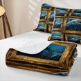 thumbnail image 4 of meiyoeat Ocean Animal Shark Quilt Full For Boys,Vintage Coastal Style Full Bedspread Sets Kids,3-Piece, 4 of 7