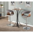 thumbnail image 3 of LumiSource Walnut, Light Grey Vintage Mod Barstool, 3 of 10