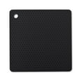 thumbnail image 1 of facefd Heats Insulation Table Mat Dish Plate Pot Pad Square Coaster Nonslip Placemat Desk Countertop Protector Kitchen Draining Black, 1 of 5