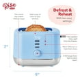 Rise by Dash 2Slice Toaster Defrost, Reheat + Auto Shut off, 7