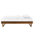 thumbnail image 6 of Platform Bed Frame, King Size, Wood, Brown Walnut, Modern Contemporary Urban Design, Bedroom Master Guest Suite, 6 of 7