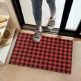 thumbnail image 2 of Red Black Checkerboard Checkered Pattern Door Rugs,Washable Non Slip Door Mats Indoor,Decorative Door Mats,Entry Mat Indoor for Entrance,Bedroom,Kitchen,Bathroom,16"x24", 2 of 6