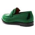 thumbnail image 2 of YDN Women Comfortable Alomond Closed Toe Loafer Chunky Low Heel Slip On Pumps Wide Strap Office Dressy Slide Shoes Size 11 Green, 2 of 4