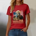thumbnail image 6 of TOWED22 Women's America 250 Merchandise 250th Anniversary USA Shirt American Flag T Shirt 4th of July 1776 2026 Independence Day Tee(Red,S), 6 of 8