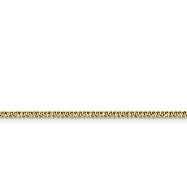 Stainless Steel Yellow Plated 2.25mm 18 Inch Round Curb Chain Necklace Pendant Charm Rounded