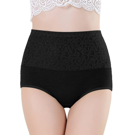 UAYOTSE Sexy Panties for Women Lace Cheeky Underwear String Bikini Panty Ladies High Cut Hipster L Black