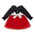 thumbnail image 1 of Filles Princesse Robes Vacances Robes Bébé Bébé Filles à Manches Longues Poupée Col Robe Gaze Princesse Robe Cadeau pour Halloween Noël, 1 of 7